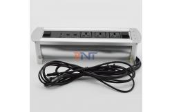 China Desk Pop Up Multimedia Connector With 3* Universal Plug / 1*USB Configuration supplier