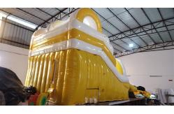 China Outside Games Inflatable Floating Water Slide For Fun supplier