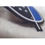 Black And Gold Embossed 3D Rubber Patches Custom  Badges For Soprtswear