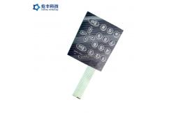 China Self Adhesive Polyester PET Flat Membrane Keyboard with metal domes supplier