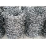 Sharp Hot Dipped Galvanized Steel Wire , Q195 Garden Barbed Wire Coil for sale