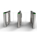 100W Acrylic AC100V Speed Gate Turnstile 24V BLDC Waist Height Turnstile