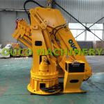 ABS Certified Yellow 1T 10M Marine Cranes Hydraulic Foldable Boom for sale