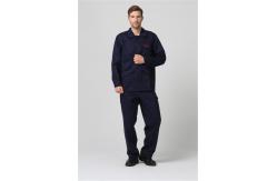 China Dark Blue 350g cotton Molten Metal Flash Resistant Fire Retardant Work Clothes supplier