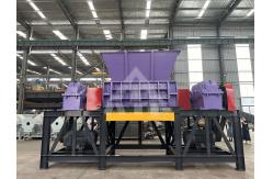 China Twin Shaft Tyre Shredding Machine Two Shaft Tire Recycling Shredder supplier