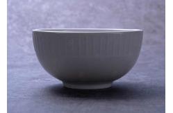 China FDA Certificated 5 Inch Embossed White Porcelain Bowls supplier