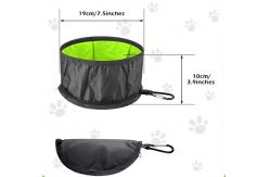 China Collapsible Dog Travel Bowls Portable Pet Water Bowls With Zipper supplier