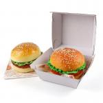 Foldable cardboard food grade burger packaging box wholesale custom logo fast food box for sale