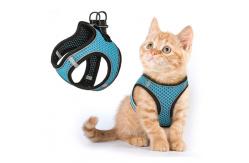 China Extra Small Kitten Harness With Reflective Strips For Walking Escape Proof supplier