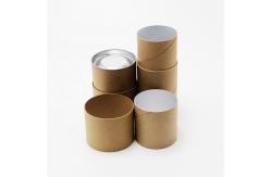 China OEM Custom Design Biodegradable Foil Inner Paper Tube Can Packaging With Metal Cover supplier