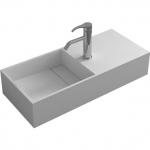 China Drilling Wall Hung Bathroom Basins Stain Resistance / Hanging Wash Basin for sale