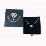 Custom Logo Necklace Gift Box with Environmental Printing and Gold Foil Printing for sale