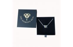 China Custom Logo Necklace Gift Box with Environmental Printing and Gold Foil Printing supplier