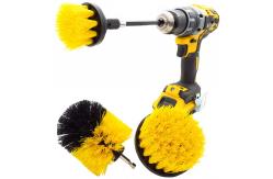 China Drill Brush Set  Power Scrubber Pad Sponge Kit with Extend Attachment supplier