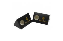 China Black Triangle Packaging Box With Transparent Window supplier
