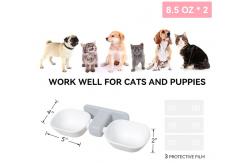 China ABS Adjustable Cat Water Bowl Wall Mounted No Spill 8.5 Oz supplier