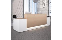 China Wooden Modern Front Desk Salon Furniture Beauty Salon Reception Desk supplier