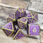 Odorless Lightweight Dnd Metal Dice Set Polyhedral Game Card Game  Purplish silver for sale