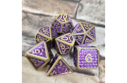 China Odorless Lightweight Dnd Metal Dice Set Polyhedral Game Card Game  Purplish silver supplier