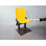 Gas Assisted Plastic Stadium Chair With Floor Mounted Brackets