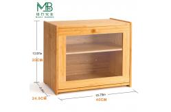 China Multifunctional Double-layer Bamboo Storage Box For Bread Storage supplier