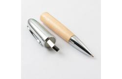 China Maple Personalized Wood USB Drives Graed A Pen Shapes 140x16mm supplier