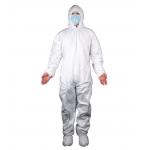 Hospital Medical Microporous Film Coverall Waterproof Disposable With Elastic Wrist And Elasticated Facial Opening for sale
