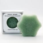 Sensitive Skin Washable Green Tea Konjac Sponge Exfoliator Face Wash Facial Cleanser for sale