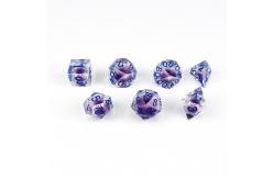 China Purple liquid natural resin character plays a multi -noodle dice set dnd dice supplier