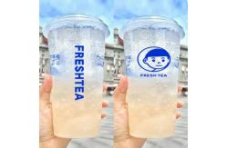 China 360ml Cold Drink Cup With Lid U Shape Plastic Disposable Cups supplier