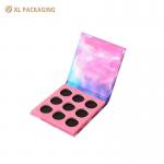 Magnet Closure Makeup Cosmetics Eye Shadow Palette With Mirror Gold Luxury Cosmetic Packaging Handmade Accept for sale