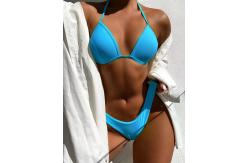 China Durable Swimming Suits Bikini Special Fabric Underwire Bathing Suits Split Tight supplier