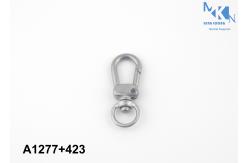 China Zinc Alloy Small Bag Snap Hook Fashion Style With Engraved Logo supplier