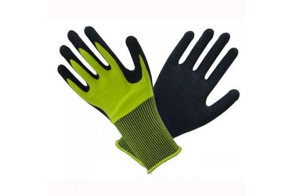 Building Use Latex Work Gloves , Latex Palm Gloves Puncture Resistant