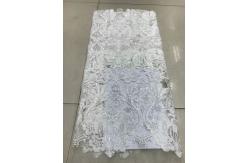 China Shiny Sequin Embroidered Floral Beaded Bridal Lace Fabric Light And Transparent Texture supplier