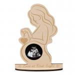 Mom To Be And Pregnant Mom Gifts Sublimation Wooden Baby Ultrasound Picture Frame Sonogram Photo Frame Baby First Photo for sale