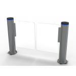 Cylindrical Swing Barrier Turnstile Single Pole 304 Stainless Steel For Lobby for sale