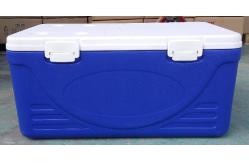 China Blue 110L Volume Insulated Refrigerating Freezing Cooler Box Virgin HDPE PU Foam supplier