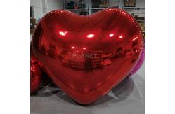 China Double Layer Reflective PVC Giant Inflatable Heart For Decoration supplier