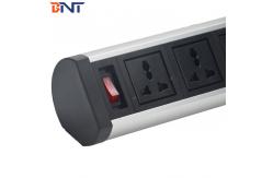 China Aluminum Alloy Modular desktop Power Outlet , Conference Table Clamp Mount Power Outlet supplier