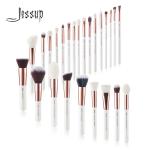 Jessup 25pcs White/Rose gold Natural Makeup Brushes Set ShenZhen Makeup Brush Factory Vendors T215 for sale