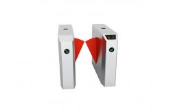 China 304 Stainless Steel Automatic Systems Turnstiles , Pedestrian Automatic Flap Barrier supplier