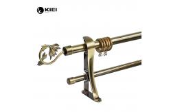 China Doouble Bracket 25/19MM Pipe Style Curtain Rods With Patterned supplier