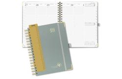 China Medium Planner Jul. 2023 - Jun. 2023 Grey with Hourly Schedule and Monthly Tabs supplier