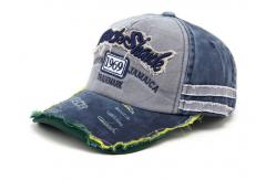China Extremely Durable 5 Panel Blue Jean Hat , Grey / Black Denim Baseball Hat supplier