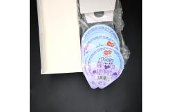 China ODM MOPP Splitting Yogurt Foil Lids Die Cut PET Cup Eye Catching Printing supplier