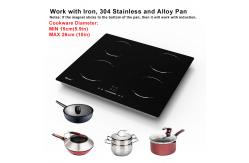 China 60cm 4 Burners Electric Cooktop 4 Zone Induction Hob 6400W GIB464SC supplier