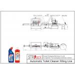 Compact Toilet Cleaner Filling Machine Liquid Detergent Filling Machine High Efficiency for sale