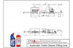 China Compact Toilet Cleaner Filling Machine Liquid Detergent Filling Machine High Efficiency supplier