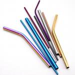 Bar Accessories Reusable Metal Drinking Stainless Steel Straws With Customized Logo for sale